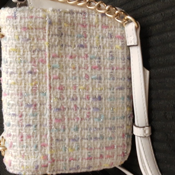 Nine West White Tweed Crossbody  Bag - Picture 3 of 5
